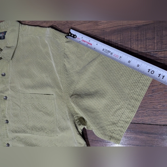 Royal Robbins Button Up Rayon Blend Shirt Mens XXL Relaxed Fit Sage Green Plaid - Picture 8 of 14